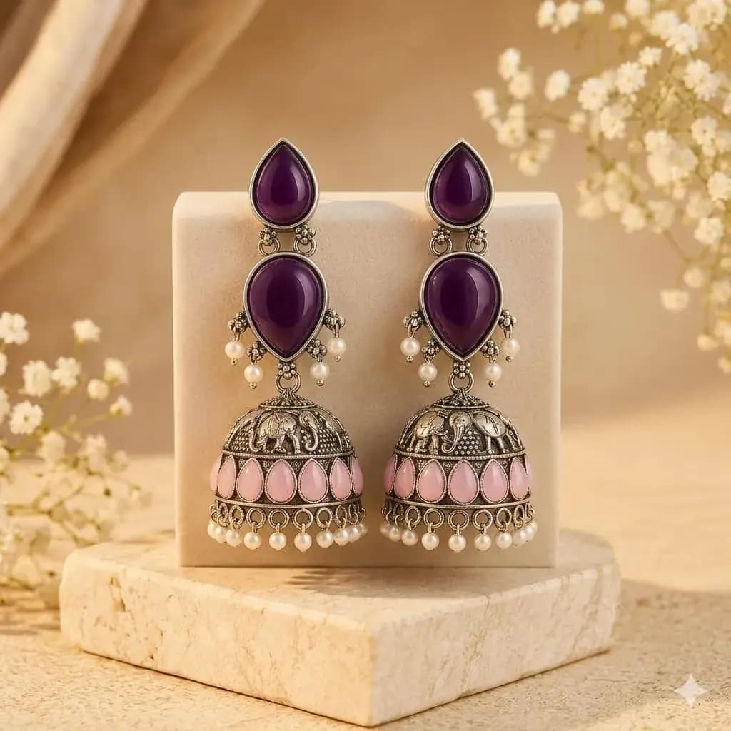 Oxidized Jhumka